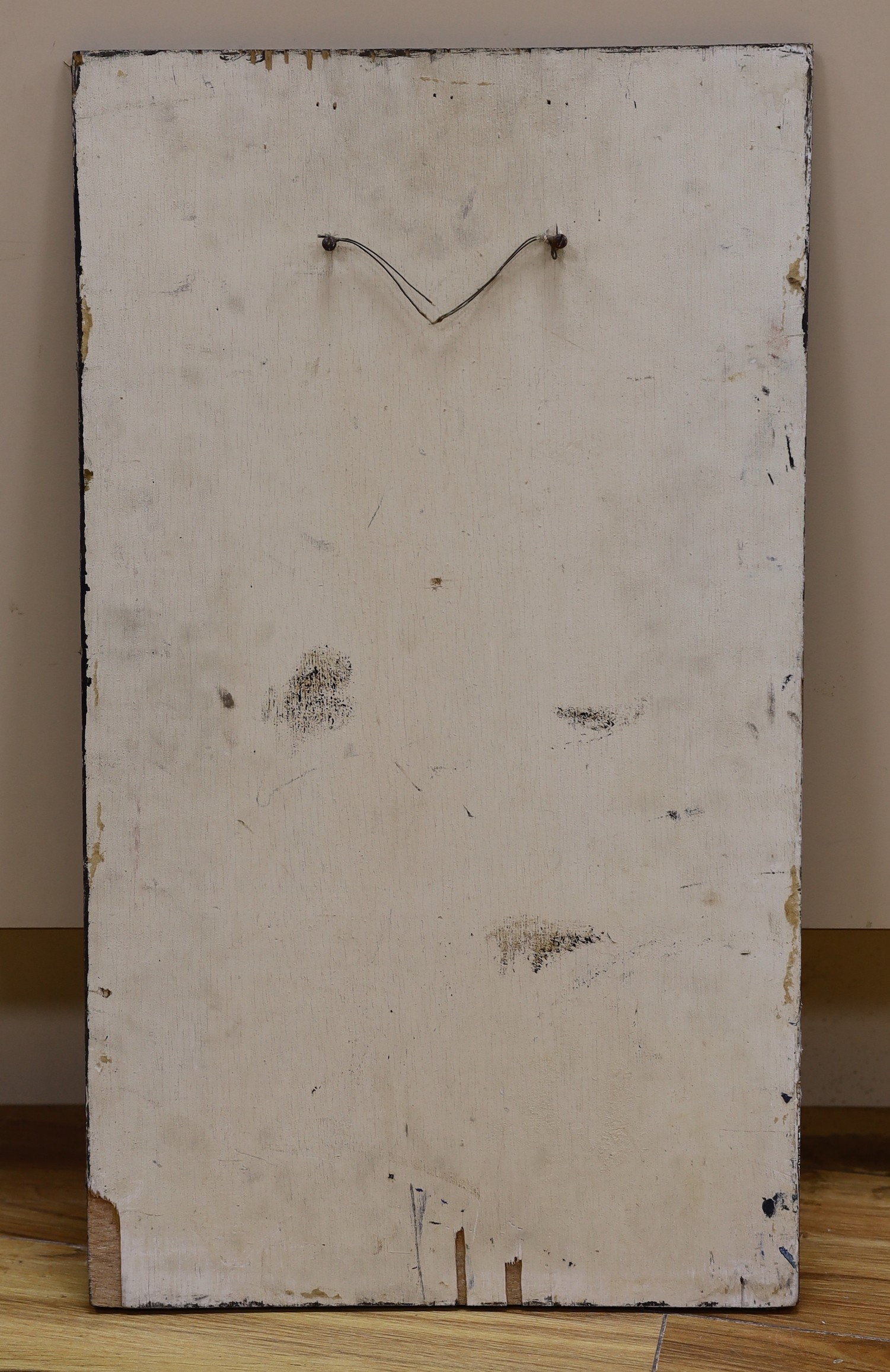 Givano Castellani, oil on wooden panel, Study of oranges, signed and dated 1965, 59 x 34cm